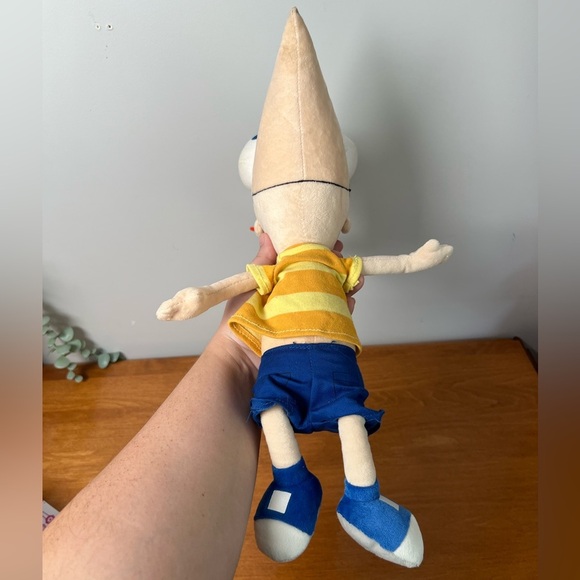 Disney Phineas and Ferb Phineas Plush Bean Bag Doll Stuffed Soft Beanie Talks - Picture 5 of 5